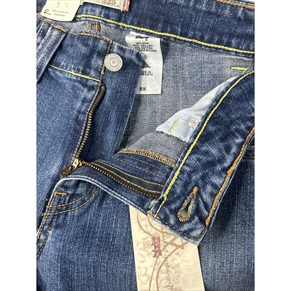 VTG 2006 Levis 525 Boot Cut Jean Womens 8 Misses Mid Rise Stretch Distressed Y2K - Picture 11 of 16